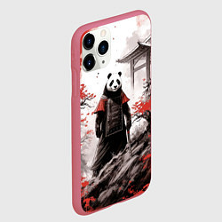 Чехол iPhone 11 Pro матовый Panda samurai, цвет: 3D-малиновый — фото 2