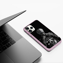 Чехол iPhone 11 Pro матовый Lil Peep in the dark, цвет: 3D-розовый — фото 2