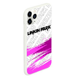 Чехол iPhone 11 Pro матовый Linkin Park rock legends: символ сверху, цвет: 3D-белый — фото 2