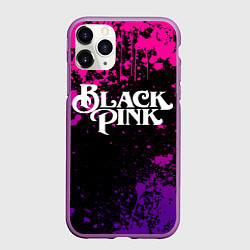 Чехол iPhone 11 Pro матовый Blackpink - neon, цвет: 3D-фиолетовый