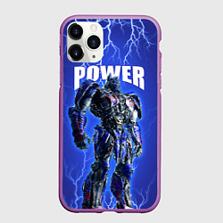 Чехол iPhone 11 Pro матовый Трансформеры: Оптимус Прайм, цвет: 3D-фиолетовый