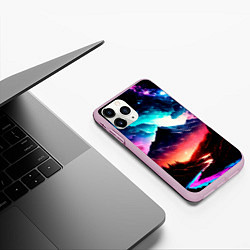 Чехол iPhone 11 Pro матовый Волшебный пейзаж, цвет: 3D-розовый — фото 2