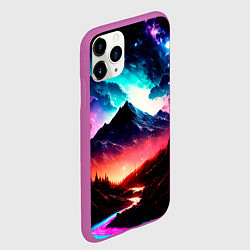 Чехол iPhone 11 Pro матовый Волшебный пейзаж, цвет: 3D-фиолетовый — фото 2