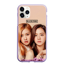 Чехол iPhone 11 Pro матовый Blackpink Jisoo and Rose, цвет: 3D-светло-сиреневый