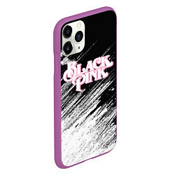 Чехол iPhone 11 Pro матовый Blackpink - черно-белый, цвет: 3D-фиолетовый — фото 2