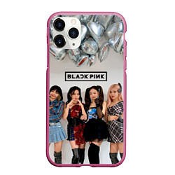 Чехол iPhone 11 Pro матовый Blackpink girls, цвет: 3D-малиновый