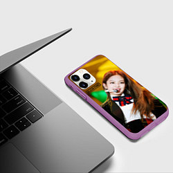 Чехол iPhone 11 Pro матовый Blackpink Jennie Kim, цвет: 3D-фиолетовый — фото 2