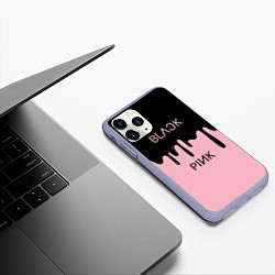 Чехол iPhone 11 Pro матовый Blackpink - краски, цвет: 3D-светло-сиреневый — фото 2