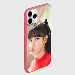 Чехол iPhone 11 Pro матовый Blackpink Lisa, цвет: 3D-малиновый — фото 2