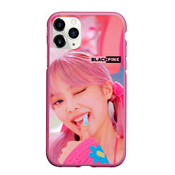 Чехол iPhone 11 Pro матовый Jennie Black pink, цвет: 3D-малиновый