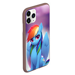 Чехол iPhone 11 Pro матовый Пони Рейнбоу Дэш, цвет: 3D-коричневый — фото 2