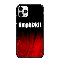 Чехол iPhone 11 Pro матовый Limp Bizkit red plasma, цвет: 3D-черный
