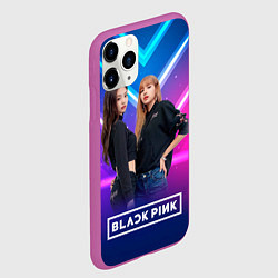 Чехол iPhone 11 Pro матовый Blackpink neon, цвет: 3D-фиолетовый — фото 2