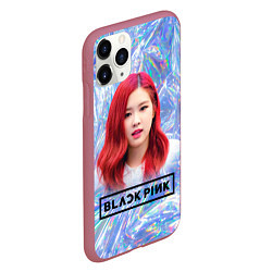 Чехол iPhone 11 Pro матовый Blackpink Rose, цвет: 3D-малиновый — фото 2