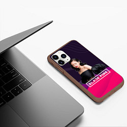Чехол iPhone 11 Pro матовый Дженни блэк пинк, цвет: 3D-коричневый — фото 2