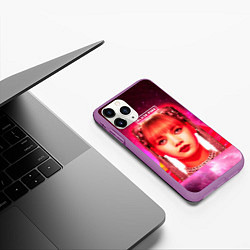 Чехол iPhone 11 Pro матовый Lisa Blackpink space, цвет: 3D-фиолетовый — фото 2