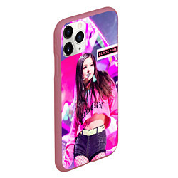Чехол iPhone 11 Pro матовый Rose Blackpink, цвет: 3D-малиновый — фото 2