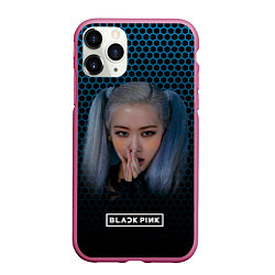 Чехол iPhone 11 Pro матовый Kpop blackpink Rose, цвет: 3D-малиновый