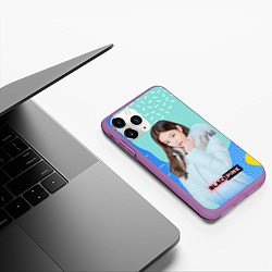 Чехол iPhone 11 Pro матовый Blackpink winter style, цвет: 3D-фиолетовый — фото 2