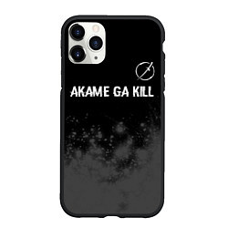 Чехол iPhone 11 Pro матовый Akame ga Kill glitch на темном фоне: символ сверху, цвет: 3D-черный