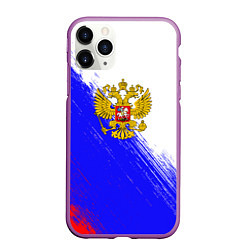 Чехол iPhone 11 Pro матовый Патриот Рф Герб, цвет: 3D-фиолетовый