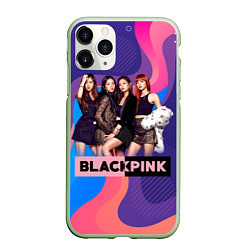 Чехол iPhone 11 Pro матовый K-pop Blackpink girls, цвет: 3D-салатовый