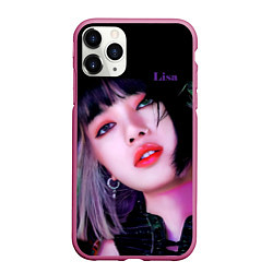 Чехол iPhone 11 Pro матовый Blackpink Lisa brunette, цвет: 3D-малиновый