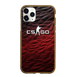 Чехол iPhone 11 Pro матовый CS GO dark red