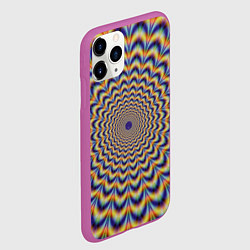 Чехол iPhone 11 Pro матовый Гипнотический рисунок, цвет: 3D-фиолетовый — фото 2