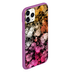 Чехол iPhone 11 Pro матовый Яркий фон боке, цвет: 3D-фиолетовый — фото 2