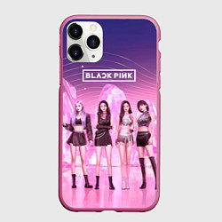 Чехол iPhone 11 Pro матовый Блэкпинк на сцене, цвет: 3D-малиновый