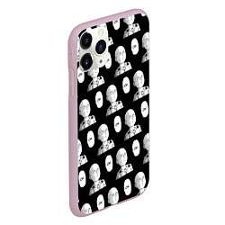 Чехол iPhone 11 Pro матовый Saitama - ok pattern, цвет: 3D-розовый — фото 2