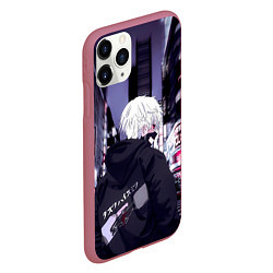 Чехол iPhone 11 Pro матовый Kaneki Ken, цвет: 3D-малиновый — фото 2