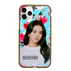 Чехол iPhone 11 Pro матовый Jennie Kim Blackpink flowers, цвет: 3D-коричневый