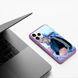 Чехол iPhone 11 Pro матовый Роуз синяя орхидея, цвет: 3D-фиолетовый — фото 2