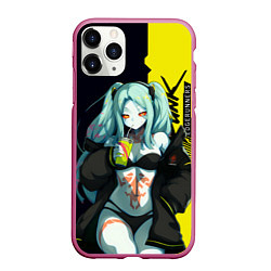 Чехол iPhone 11 Pro матовый Rebecca - Cyberpunk Edgerunners, цвет: 3D-малиновый