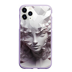 Чехол iPhone 11 Pro матовый Скульптура с шипами, цвет: 3D-светло-сиреневый