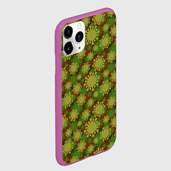 Чехол iPhone 11 Pro матовый Вирус - камуфляж, цвет: 3D-фиолетовый — фото 2