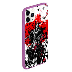 Чехол iPhone 11 Pro матовый Bushido warrior, цвет: 3D-фиолетовый — фото 2