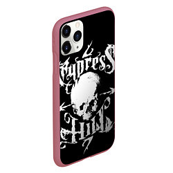 Чехол iPhone 11 Pro матовый Cypress hill - skull arrows, цвет: 3D-малиновый — фото 2