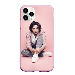 Чехол iPhone 11 Pro матовый Милый Тимоти Шаламе, цвет: 3D-розовый