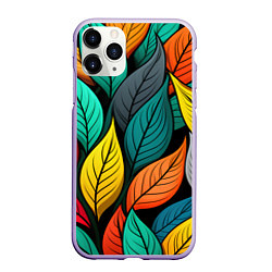 Чехол iPhone 11 Pro матовый Гербарий, цвет: 3D-светло-сиреневый