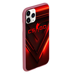 Чехол iPhone 11 Pro матовый CS GO red light, цвет: 3D-малиновый — фото 2