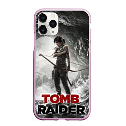 Чехол iPhone 11 Pro матовый Rise of the tomb rider, цвет: 3D-розовый