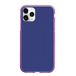 Чехол iPhone 11 Pro матовый Мелкая синяя клетка, цвет: 3D-фиолетовый