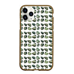 Чехол iPhone 11 Pro матовый Камешки, цвет: 3D-коричневый