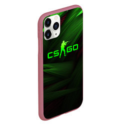 Чехол iPhone 11 Pro матовый CS GO green logo, цвет: 3D-малиновый — фото 2