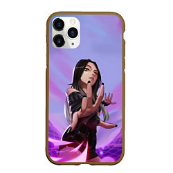 Чехол iPhone 11 Pro матовый Карина арт - Aespa, цвет: 3D-коричневый