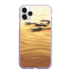 Чехол iPhone 11 Pro матовый Жало скорпиона, цвет: 3D-светло-сиреневый
