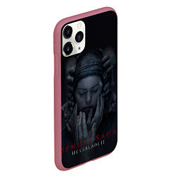 Чехол iPhone 11 Pro матовый Сенуа и руки Hellblade 2, цвет: 3D-малиновый — фото 2